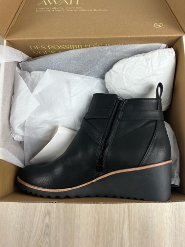 LifeStride Women's Zinfandel Wedge Heel Booties Black Size 8.5 Wide BRAND NEW - Picture 10 of 14