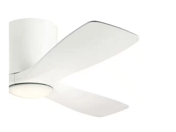 KICHLER Volos 48 in. Matte White Low Profile Ceiling Fan w/ LED & Wall Control - Image 4 of 4