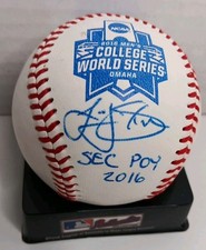 Logan Shore Oakland Athletics A's Signed Auto College WS Baseball Florida Gators