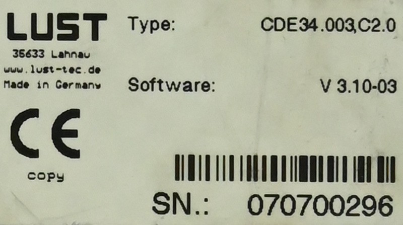Lust LTi CDE34.003.C2.0 Servo Drive | eBay Lust LTi CDE34.003.C2.0 Servo Drive | eBay
