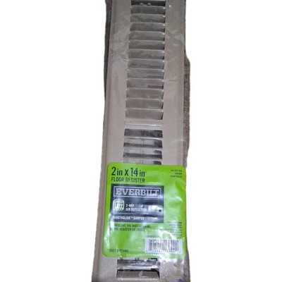 Everbilt 2 in. x 14 in. 2-Way Steel Floor Register in Brown (NEW)