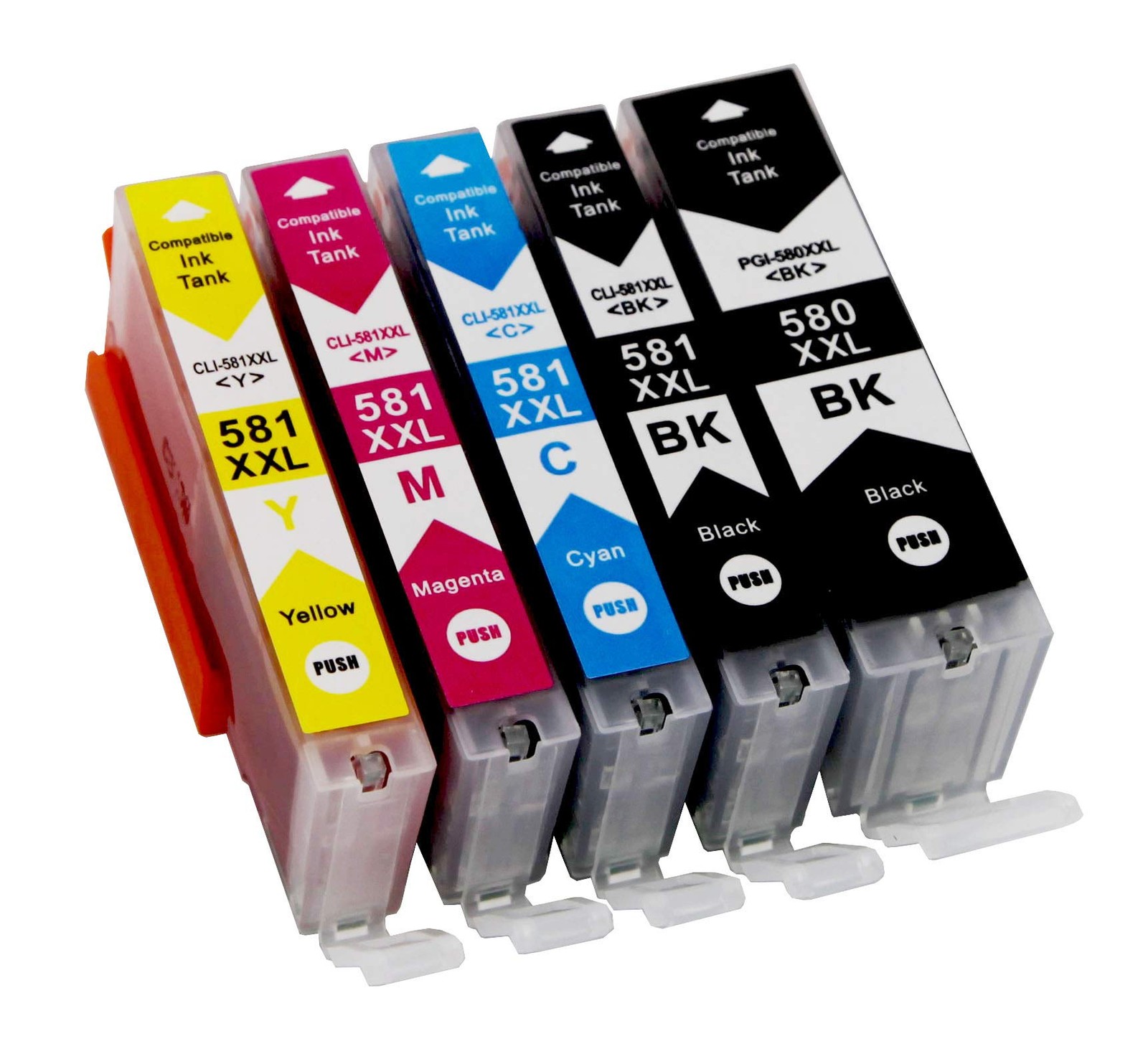 Cartouche Canon 580 581 XXL pack de 5 encres compatibles pour imprimante PIXMA TR8550