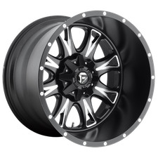 Fuel 1pc Throttle Matte Black Milled 17x6.5 Rim 8x210 -140 Offset Each