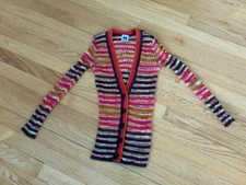 Missoni Multicolor Striped Knit Cardigan Sweater
