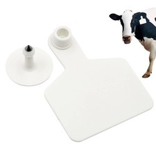 100 PCS Blank Cattle Ear Tags Cows Livestock Identification TPU Precision Tag...