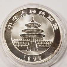 1993 China Panda 5 Yuan 1/2 oz .999 Silver Proof - SKU-Q3382