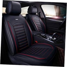 Car Seat Covers Full Set, 5 Seats Full Set Without Pillows Red Edge  Black