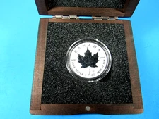 2025  Canada , Maple Leaf,  Diamond Dust & Black Platinum  in OGP with COA