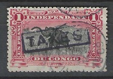 BELGIAN CONGO - CONGO BELGE 1908 TAXES TX6Aa used