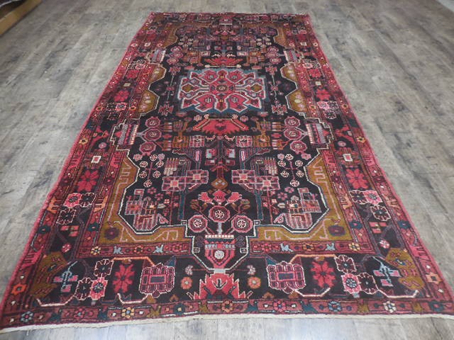 VintageTurkish Rug,Hand Made Anatolian Turkish Geometric Tribal Rug 5.5x10.2 Ft