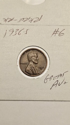 wheat penny 1936S LINCOLN CENT 1936-S HIGH GRADE AU+ LOT #6