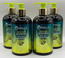 4PC Mielle Avocado Tamanu Anti-Frizz Shampoo Conditioner Set 12 OZ NEW