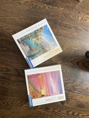 2 Puzzle Set: Sealed Clementoni Braise Lake AND Magical Sunrise Made in Italy