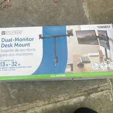 Utilitech LWDM200 Dual Screen Desktop Mount for Monitors 13 - 32 inches