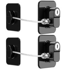 2 Pack Fridge Lock Freezer Lock with 4 Key for Child Safety Refrigerator Locks