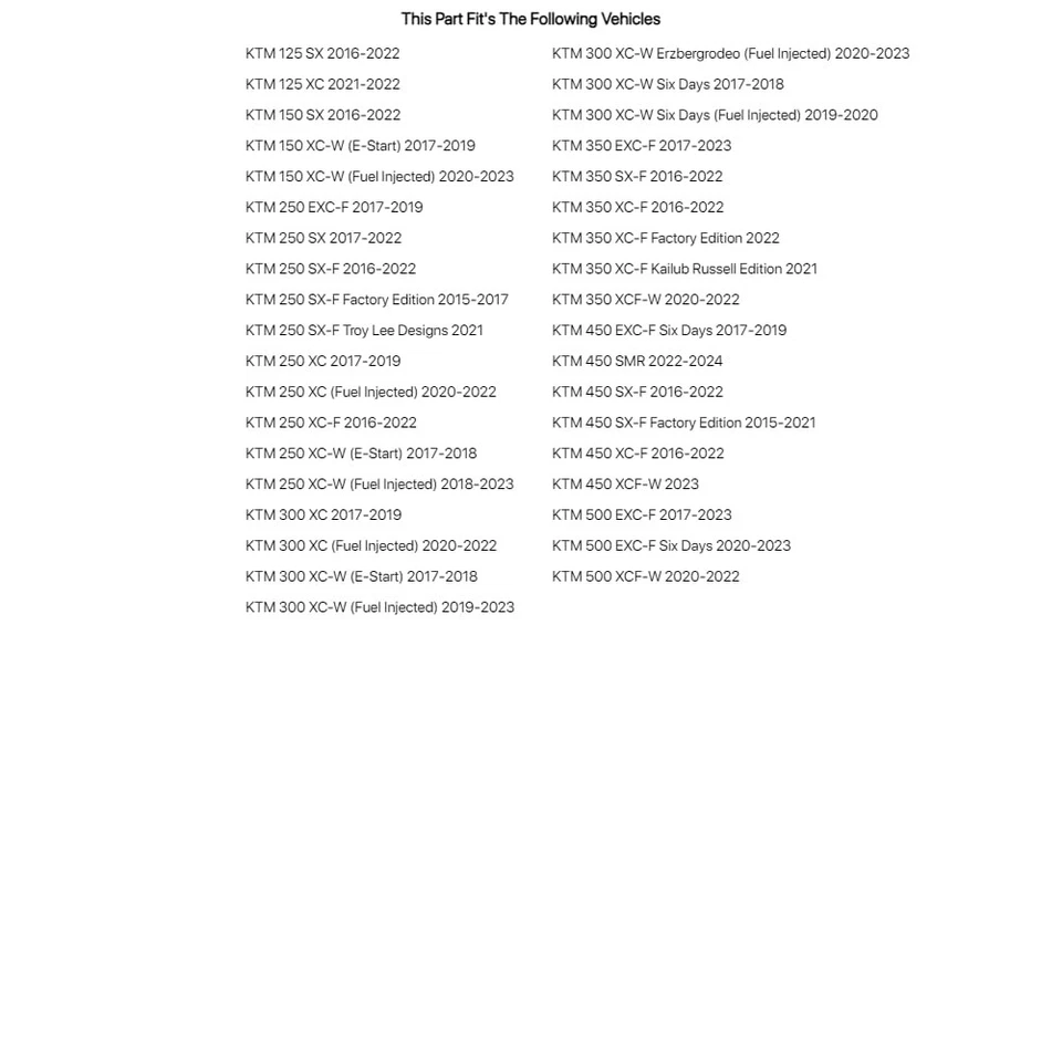 Guardabarros delantero Acerbis blanco para KTM 450 EXC-F seis días 2017-2019 Foto 2 de 4