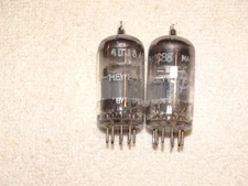 2 x 6DJ8/E88CC Amperex/HP Tubes*Small O Getter*Very Strong  Matched Pair*#20