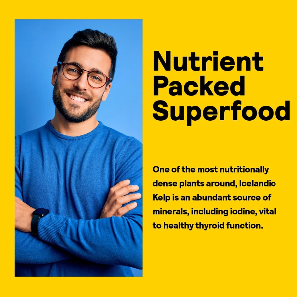 Nature's Life Icelandic Kelp 41 mg - Suplemento de yodo de algas marinas de Islandia... Foto 4 de 4