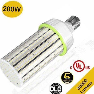 UL CUL 200W LED Corn Bulb Retrofit E39 Warehouse High Bay Light 100-277V 5000K