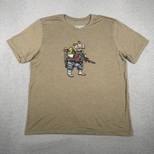 Black Rifle Coffee Shirt Mens XXL Brown Hippo TKO Tee Rayon Blend Casual Preppy