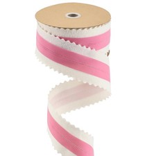 MEEDEE Christmas 2.5 Inch Felt Ribbon 10 Yards Wired Gift Wrap Ribbon White F...