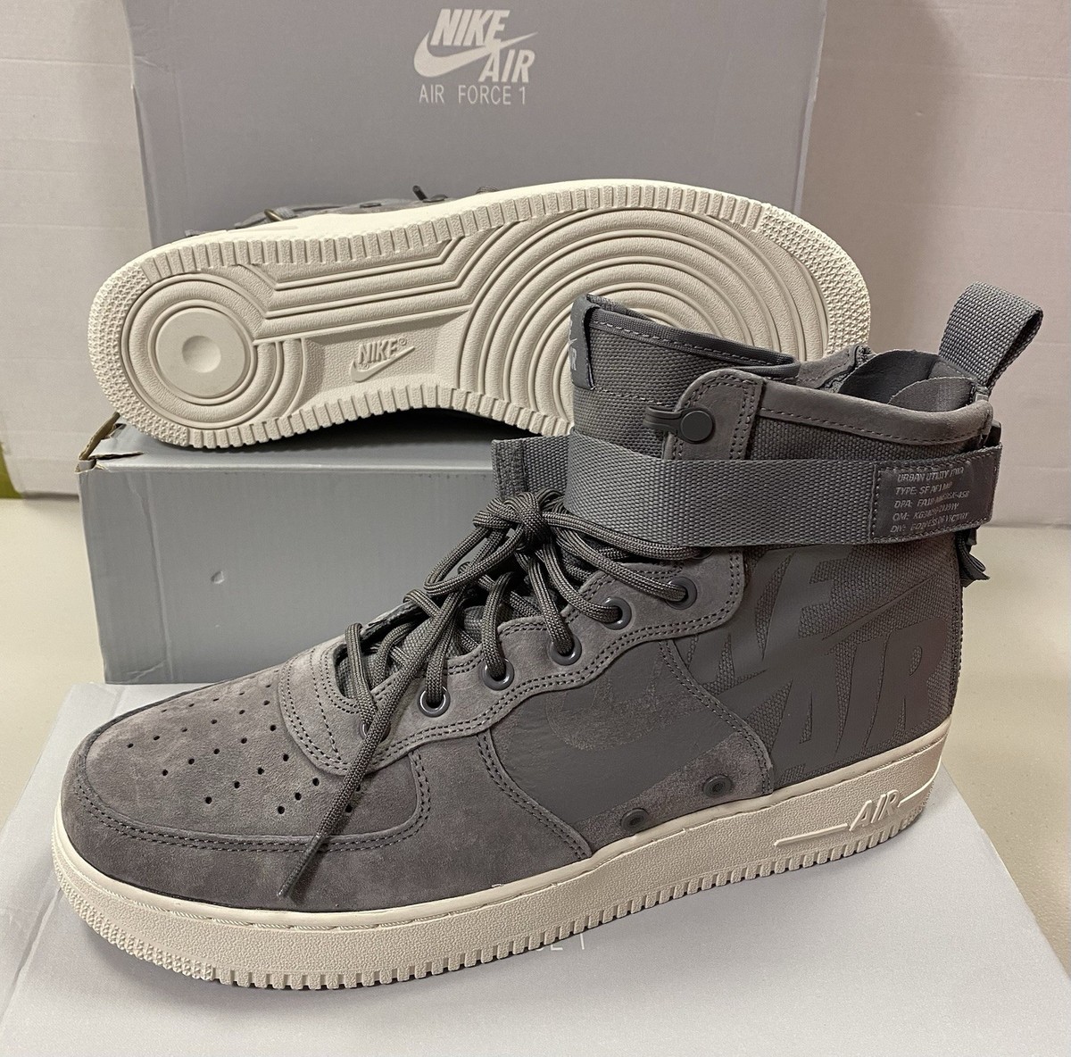 Nike SF Air Force Mid Gunsmoke Men's Trainers Sneakers Shoes UK