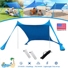 Beach Shade, UPF50 Portable Beach Shade Tent, Beach Shade Canopy w/Sandbag
