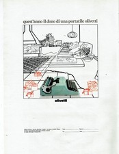 OLIVETTI LETTERA 22 ECT ANNO 1972 ANNI 70 PUBBLICITÀ ADVERTISING 25X33