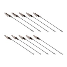 10 X Krokodil Metall Clips Mit Draht Stiel Krokodil Klemmen f&uuml;r  Hinweis Ka7613
