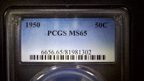 1950 Franklin Half Dollar PCGS MS65 • Early Date • Brilliant Luster