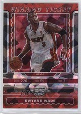 2019 Contenders Optic Winning Tickets Red Cracked Ice Prizm Dwyane Wade HOF 1u6