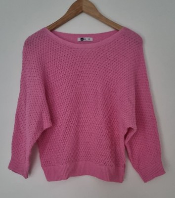 ever.me - Strick Pullover, Rosa, Baumwolle, Lochmuster, Gr. XS