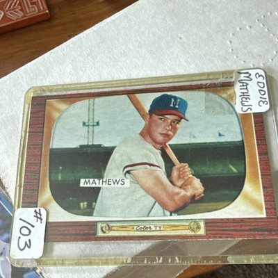 1954 Color TV Baseball Cards Mathews Delock Smalley Katt #103 276 252 183