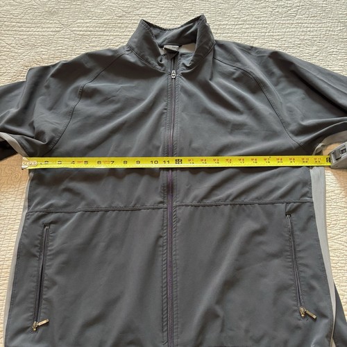 Nike Windbreaker Jacke Vintage 90er grau schwarz Gr. Large belüftet Golf - Bild 5 von 10