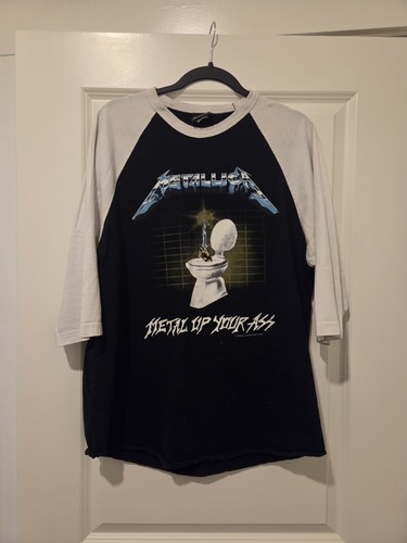 Metallica Rare Metal Up Your Ass Ride The Lightening baseball shirt XL vintage