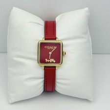 Coach 14504226 Cass Red Dial Red Leather Strap 22mm Women’s Watch