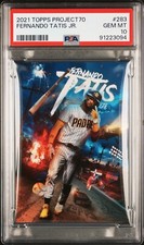 2021 Topps Project 70 Fernando Tatis Jr #283 Bat Toss/ DJ Skee PSA 10 Luminaries