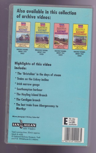 Railway Roundabout 1958 (VHS) Railway Video tape ~ Ian Allan SBS Video - Imagen 2 de 3