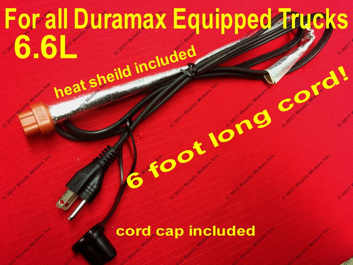 2001-2018 6.6 L Duramax Diesel Engine Block Heater Cord Chevy GMC 2500 3500  | eBay