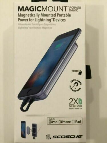 New SCOSCHE MagicMount 4000mAh Magnetic Power Bank for iPhone X XS XSMAX 8 7 11