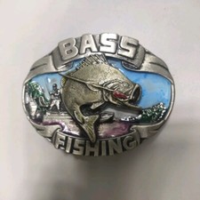 Vintage Bass Fishing Siskiyou Belt Buckle 1986