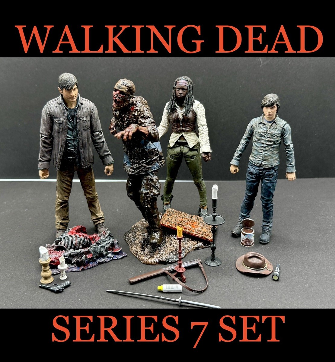 McFarlane Walking Dead Series 7 Set Of 4 Loose Complete Michonne