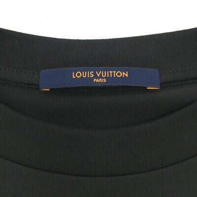 LOUIS VUITTON 2054 signature Plain Short sleeve T-shirt cotton Black