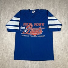 Vintage 90s New York Giants Logo 7 T-Shirt Blue USA Made Men’s Size L
