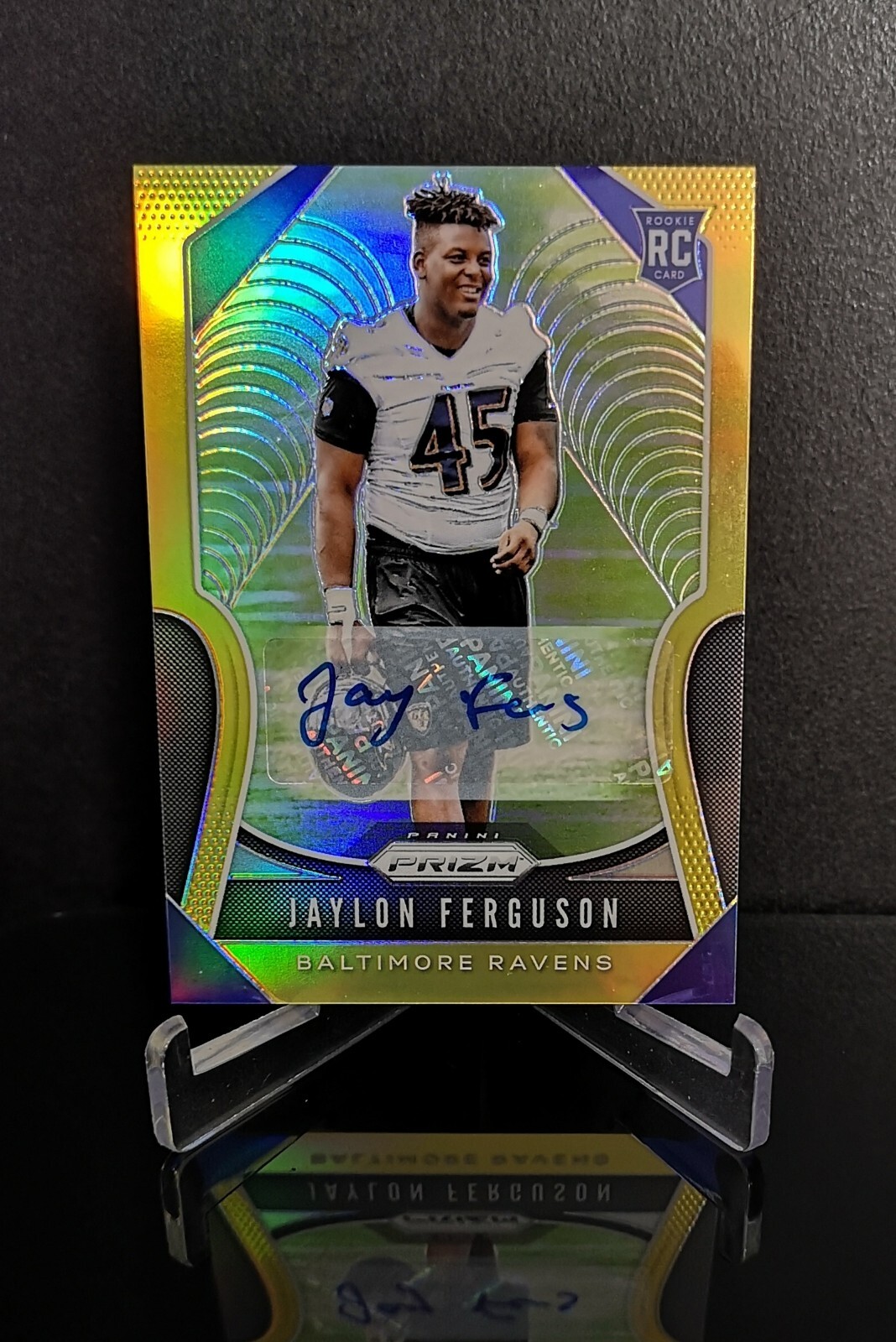 Jaylon Ferguson Panini Prizm #379 Autograph-Gold