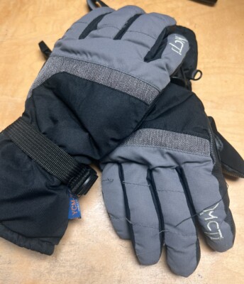 Mcti Ski Gloves Winter Size  Small Black Grey