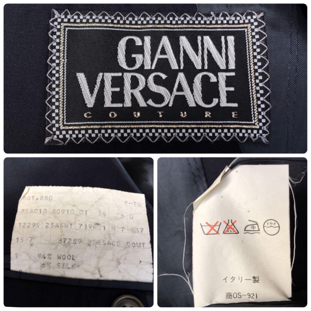 Gianni Versace ネイビー　セットアップ GIANNI VERSACE Set-up Suit Double Navy Men's Size M From
