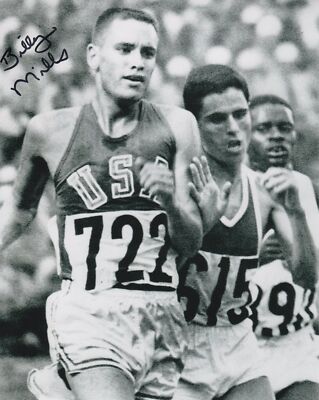 Billy Mills Signed 8x10 Photo Olympics Gold Medal Track & Field 2 COA