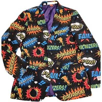 Opposuits Badaboom Comic Book Suit Novelty Party SuperHero Men's SZ 36 Halloween