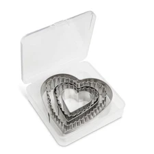 Mrs. Anderson's 5-Piece Stainless Steel Heart Cutter Set w/Reusable Storage
